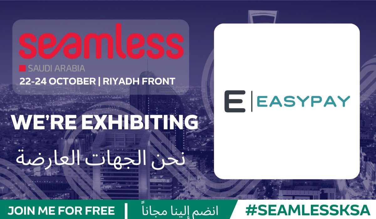 tryEasypay's tweet photo. One week left! Join Easypay Company at Seamless Saudi Arabia for the latest in payments, fintech &amp; digital commerce 🚀

Visit us at booth number K10-H2.

It’s FREE to register, don’t miss out!
https://t.co/oafhvrOXPS

#SeamlessKSA https://t.co/UG4EgP64cb