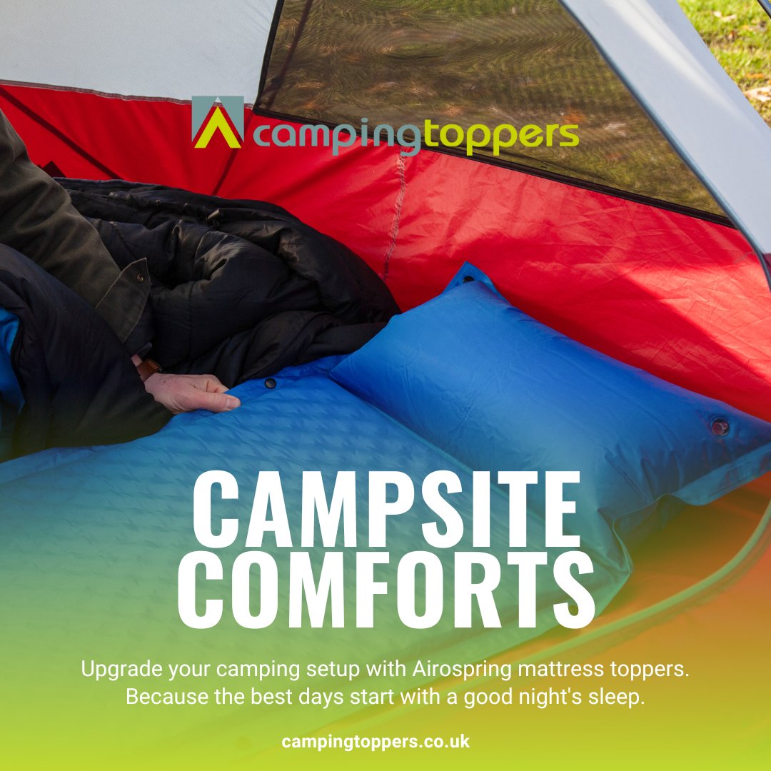 airospring's tweet photo. If  you're heading to a music festival, a weekend in the wilderness, or a road trip in your camper van, Airospring brings you the perfect balance of comfort and sustainability.

#PoppaToppa  #BetterSleep https://t.co/v75PCU1QSl