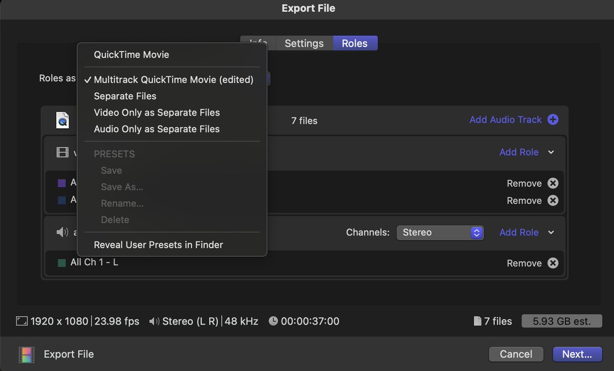 adamschoales's tweet image. Anyone have any idea why #FinalCutPro won&apos;t let me create an export preset? All the option are greyed out...
