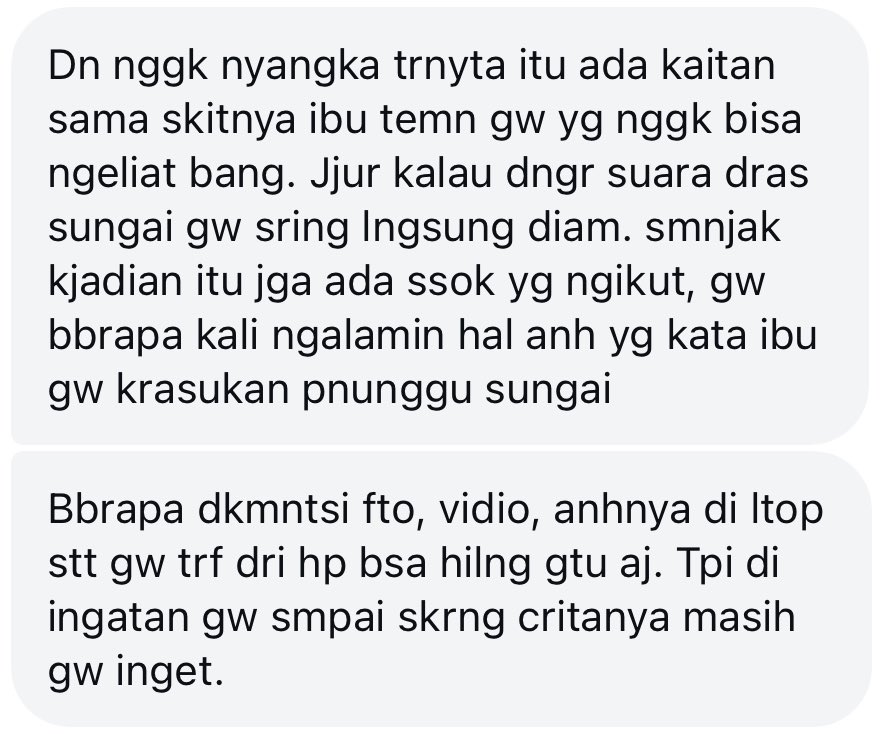 qwertyping's tweet image. "Kalau ada anak hilang di sungai kita terbiasa nunggu 3 hari, pasti anak itu ketemu tengah malam. Tapi sudah menjadi mayat tanpa dua bola mata."

Penelitian tugas akhir kuliah yg bikin gw hampir gila! Gw merasa berdosa sampai sekarang.

"A THREAD"

#bacahoror