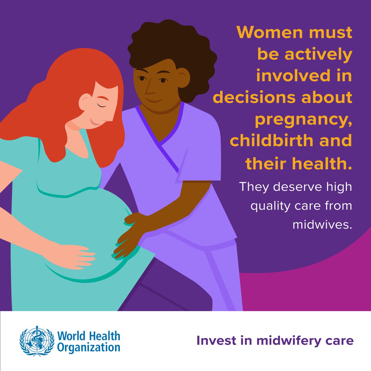 Within midwifery models of care, midwives serve within broader teams as the main healthcare provider for women and babies, during:
🤰🏻 pregnancy
🤱🏻 childbirth
👩‍👧‍👦 the postnatal period

They provide vital information and emotional support, helping ensure women are actively involved