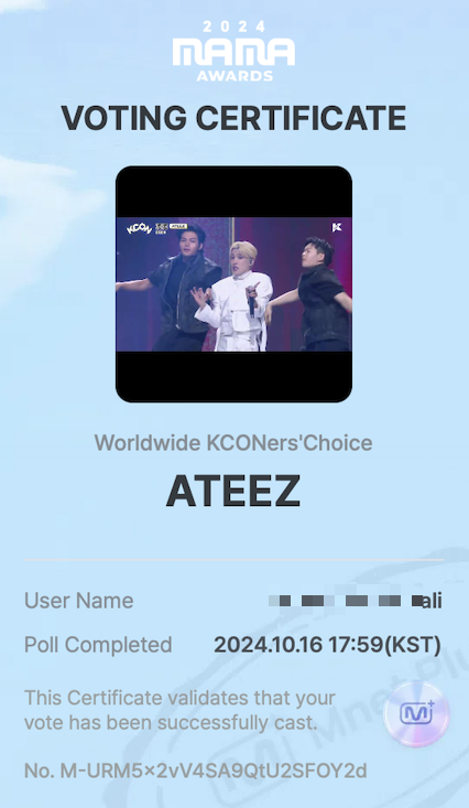 EuropeAteez's tweet photo. I vote #ATEEZ on #2024MAMAVOTE Fans choice male category⭐️

And you ATINY, did you ? 🥰 https://t.co/FW7TIDieTf