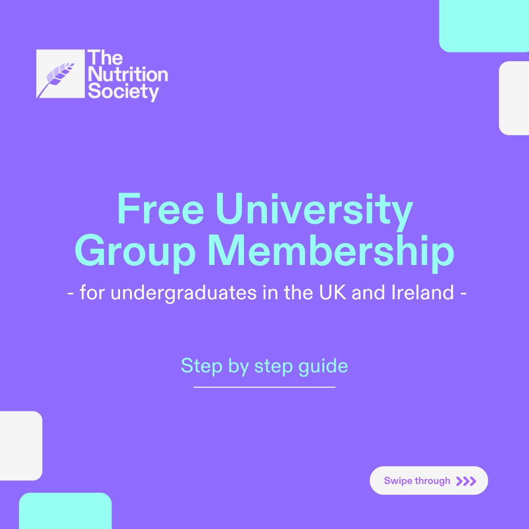 NutritionSoc's tweet photo. Undergraduate #nutritionstudents within the UK and Ireland can get a FREE student membership for The #Nutrition Society. Access several member benefits including discounts to events, career support and more!
Find out more👉https://t.co/bkxyWswZdN https://t.co/5AoUK9g3en