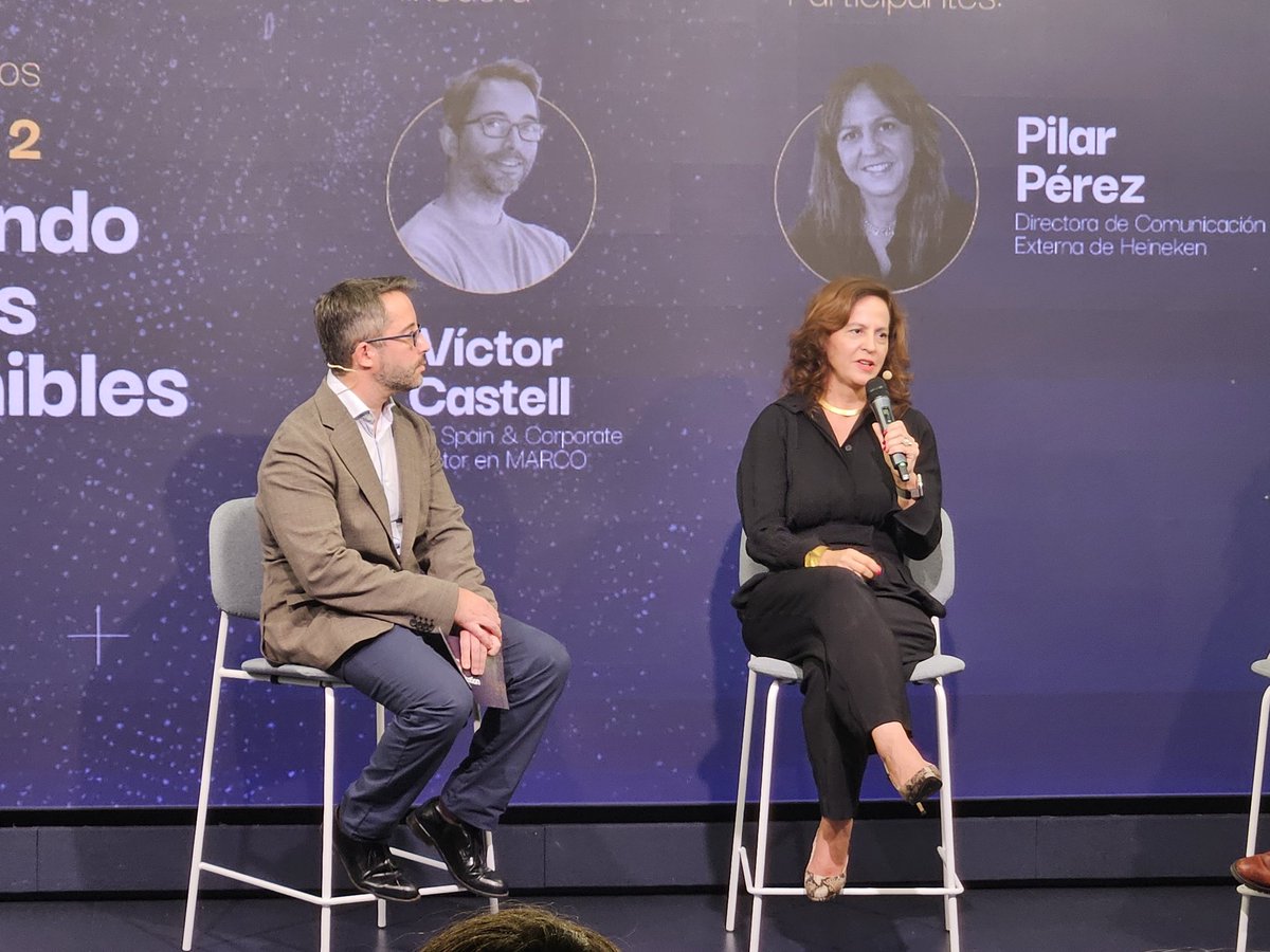SCOPEN_es's tweet photo. "Las #marcas tienen un alcance enorme para concienciar a los #consumidores sobre #sostenibilidad "🌿♻️

@pereznews Directora de Comunicación Externa de @Heineken_ES e Irene Alcocer Sustainability Senior Manager de @foretica

#BeyondCommunication 
@marco_agency @mkdirecto https://t.co/cemZ8pQW9G