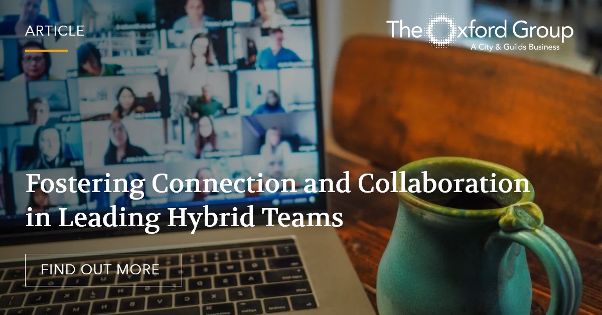 Ready to lead your hybrid team effectively? Dive into our article for insights on building stronger, more engaged teams in today's evolving workplace. 

Read here - oxford-group.com/insights/leadi…

#HybridLeadership #TeamEngagement #LeadershipDevelopment #WorkplaceInnovation