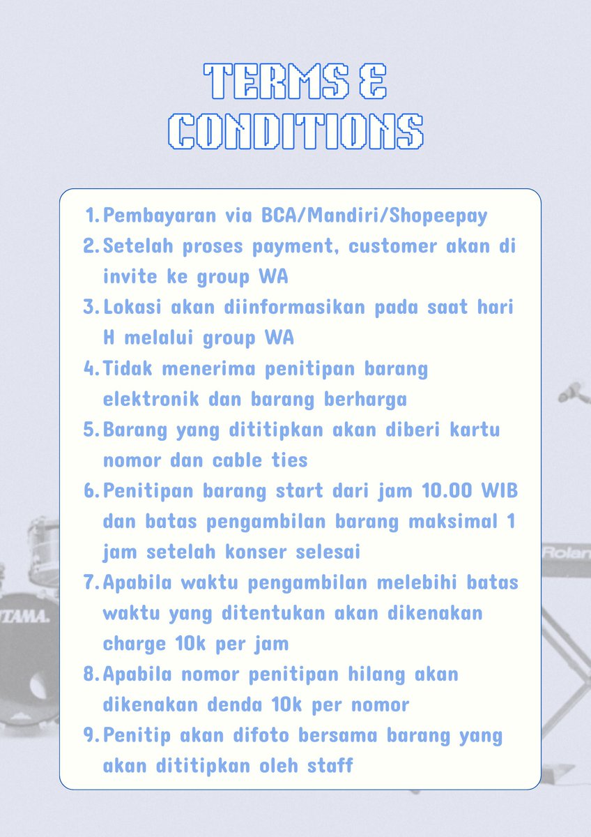sddorisells's tweet image. 🚨 Open Jasa Titip Barang DAY6: FOREVER YOUNG in JKT [Day 2]! 🚨

🎟️ Price: Only 15k-25k
✅ Trusted Service
✅ Exclusive WA Group for Updates
✅ Free Pickup at Venue Area!

👉 Book your slot here bit.ly/SlotJastipBara… or DM us for more info!

#ForeverYounginJakarta