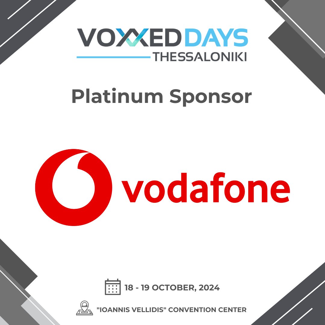 Voxxed Thessaloniki (@voxxed_thess) on Twitter photo ✨Meet our Platinum Sponsor, <a href="/Vodafone_GR/">Vodafone Greece</a>, a leading technology communications company in Europe and Africa, keeping society connected and aiming to build a sustainable digital society and improve people’s lives.
📣 Learn more about Vodafone 👉 vodafone.gr
🌟 Visit ✨Meet our Platinum Sponsor, <a href="/Vodafone_GR/">Vodafone Greece</a>, a leading technology communications company in Europe and Africa, keeping society connected and aiming to build a sustainable digital society and improve people’s lives.
📣 Learn more about Vodafone 👉 vodafone.gr
🌟 Visit