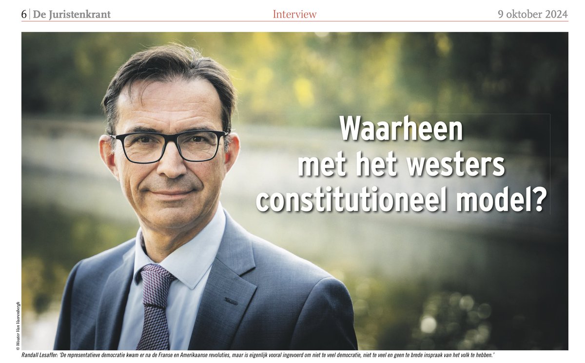 🎙️ Interview met @RandallLesaffer over zijn nieuwe boek 📖 'De rechtstaat: een geschiedenis van het Westen' //💡Lees zijn inzichten over de geschiedenis (en toekomst) van de rechtstaat in de Juristenkrant van 9/10 of in zijn boek: tinyurl.com/rstprl