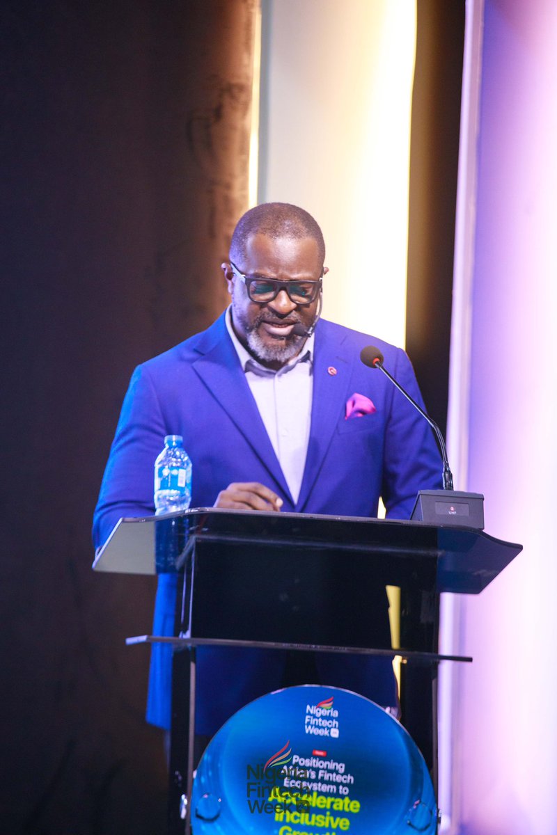 fintechweekng's tweet photo. Niyi Toluwalope, MD/CEO of @eTranzactPLC delivered a key address on Day 1 of #NigeriaFintechWeek2024
He spoke on the theme of "Growth," emphasizing the importance of deepening existing efforts and bringing more players into the ecosystem.
#NFW24 #Etranzact https://t.co/rcxZKAmqYx