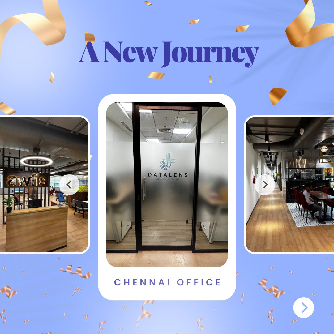 DatalensA65636's tweet image. 🚀 Exciting News: We’re Expanding in Chennai!  (TN, India) 🌏​

Join us as we expand our global footprint!

P.S- Scan the QR code in the design to find our new office on Google Maps! ​

#datalensai #EnterpriseAI #DoMoreWithData #NewBeginnings #ChennaiOffice #NewJourney