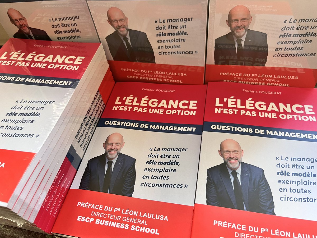 Sortie aujourd’hui du #livre « L’élégance n’est pas une option - Questions de #management », aux éditions #Bréal <a href="/studyrama/">Studyrama</a>.

Préface de @leon_laulusa, directeur général <a href="/ESCP_bs/">ESCP Business School</a>.

Disponible en librairie et en ligne.

🟥 fnac.com/a20690897/Fred…