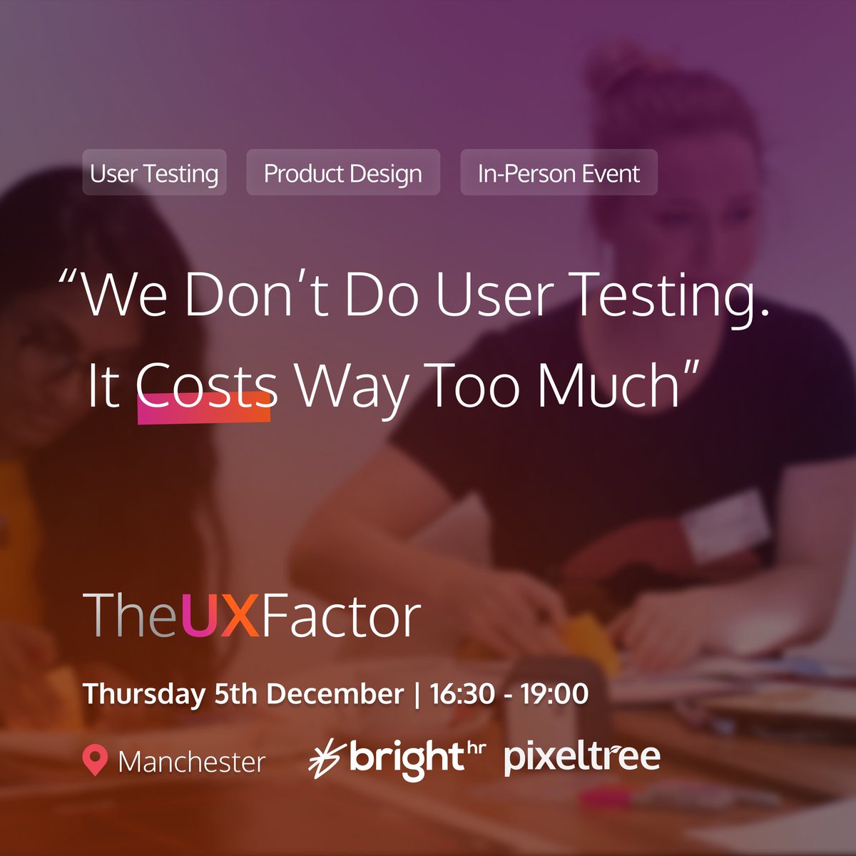 danielgpala's tweet image. Want to run user tests without breaking the bank?

Join us at The #UXFactor #Manchester and we’ll show you how!

Tools, tips, and real examples from our projects! 🙌

📅 Thursday 5th December 2024, 16:30 – 19:00
🖱️ RSVP: meetup.com/the-ux-factor-…