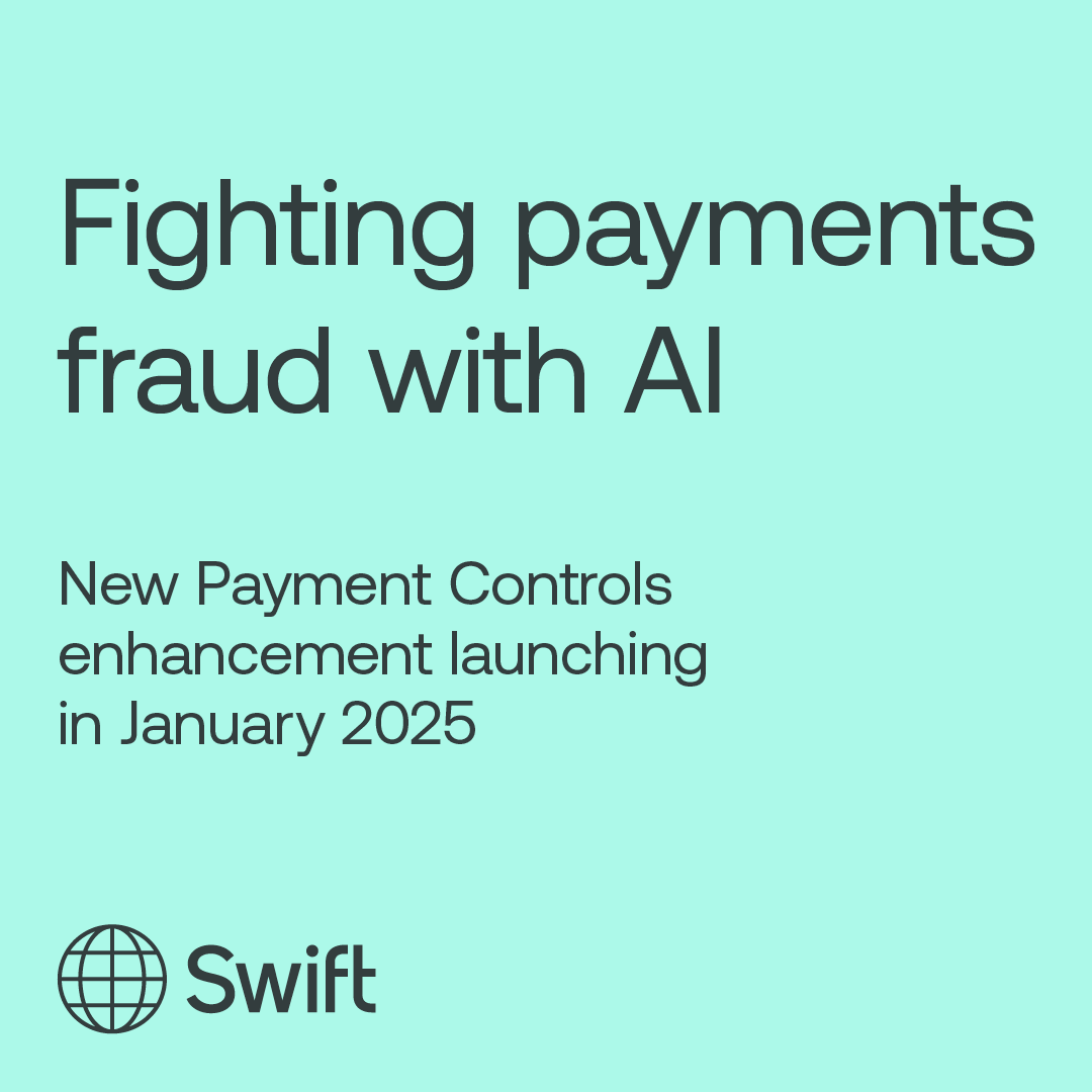 swiftcommunity's tweet photo. Starting in January 2025, we’re enhancing our Payment Controls Service (PCS) using AI to help banks detect potential fraud in real-time.

The service will give the financial community accurate insights into potentially fraudulent activity, a challenge that’s costing the industry billions each year.

“Bad actors are using increasingly sophisticated tactics to commit financial crime, and the global financial industry needs to raise its defences higher to ensure their customers can continue to transact globally with confidence,” says Jerome Piens, Chief Product Officer at Swift.

👉 Find out more: https://t.co/z2mQfCY26G

#financialcrime #fraud #innovation #interoperability #ai #anomalydetection