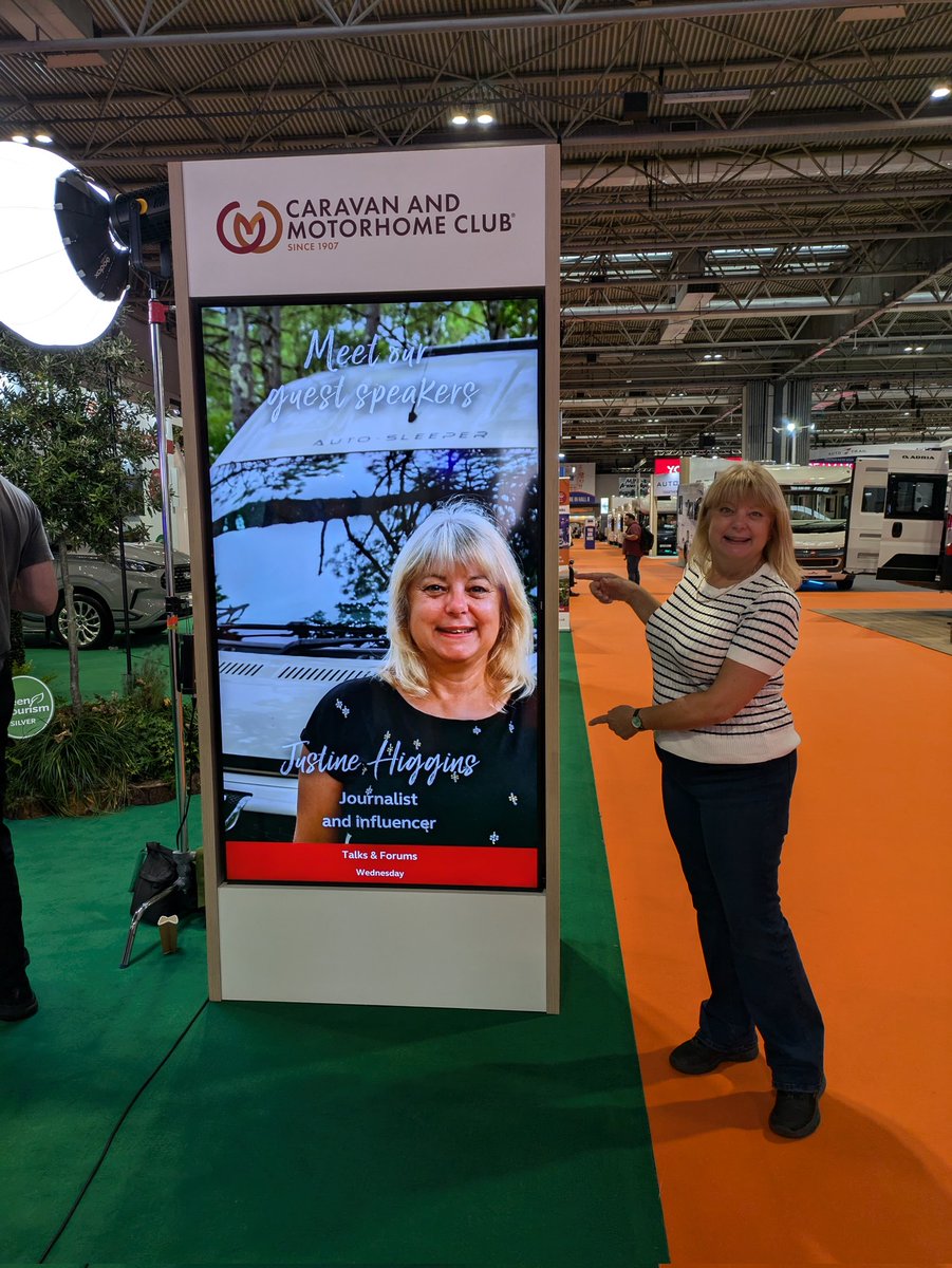 campervanfamfun's tweet photo. I am on stage at 1pm today at the NEC Caravan and Motorhome Club Stand talking about travelling in my campervan in Slovenia.@Media_CAMC @candmclub @CW_Guild #Bled #Slovenia #ReadTourExplore @AlanRogers https://t.co/swFKUMzHWN