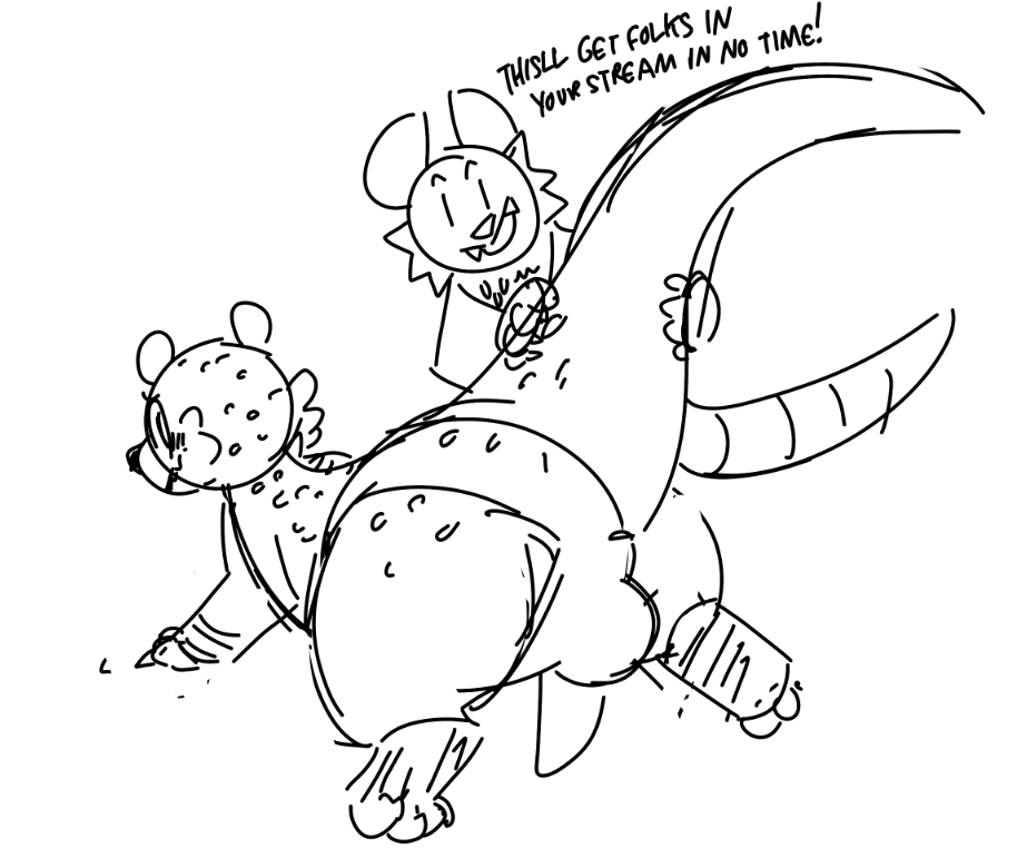PhottsHotts's tweet photo. the stream notification post has been removed since i don't like those to keep littering my timeline after i'm no longer broadcasting, but here's the doodle again that i'd attached to it! done by my bud @TheKoboldKing_ https://t.co/qNj69SIiyE