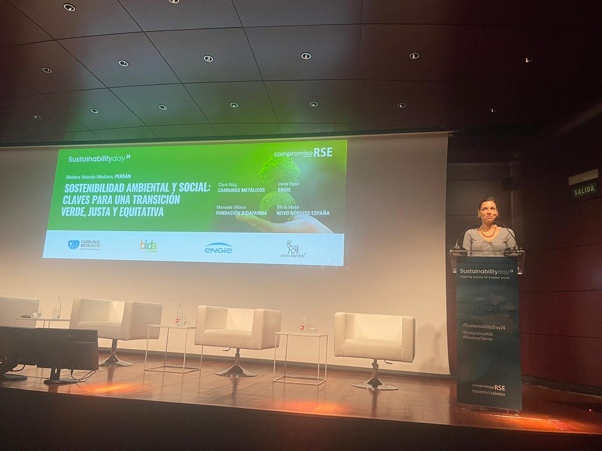 GrupoSylvestris's tweet image. Hoy @GrupoSylvestris asiste a la jornada #SustainabilityDay24 de @CompromisoRSE, donde se presentan las claves para una transición verde, de la mano de @Carburos, @VidaFarma , @ENGIEgroup y @NovoNordiskES

#SembramosO2 #CompensamosCO2 #SoyForestal