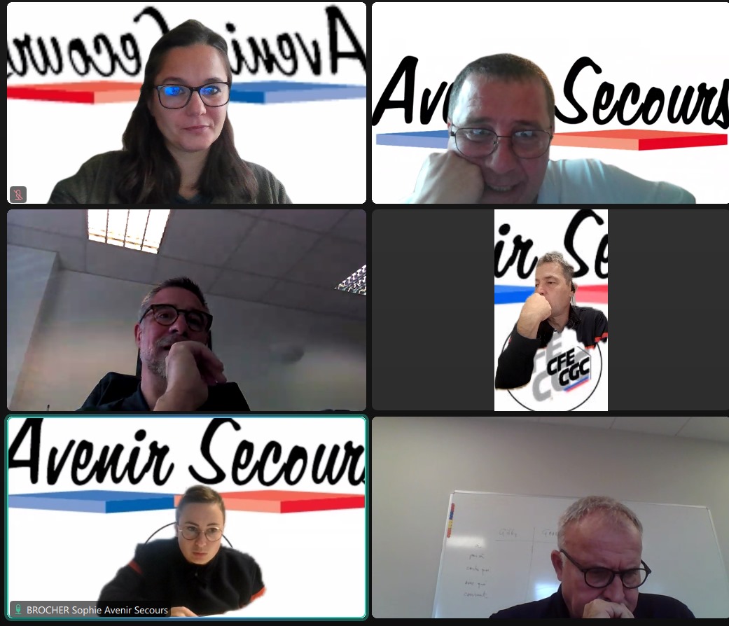 ♻️Vie du Bureau national d' Avenir Secours ♻️

Ce matin #Christophe #Auvray réunit le #COMEX pour traiter des dossiers et projets en cours ainsi que la préparation de nos futurs Rdv.