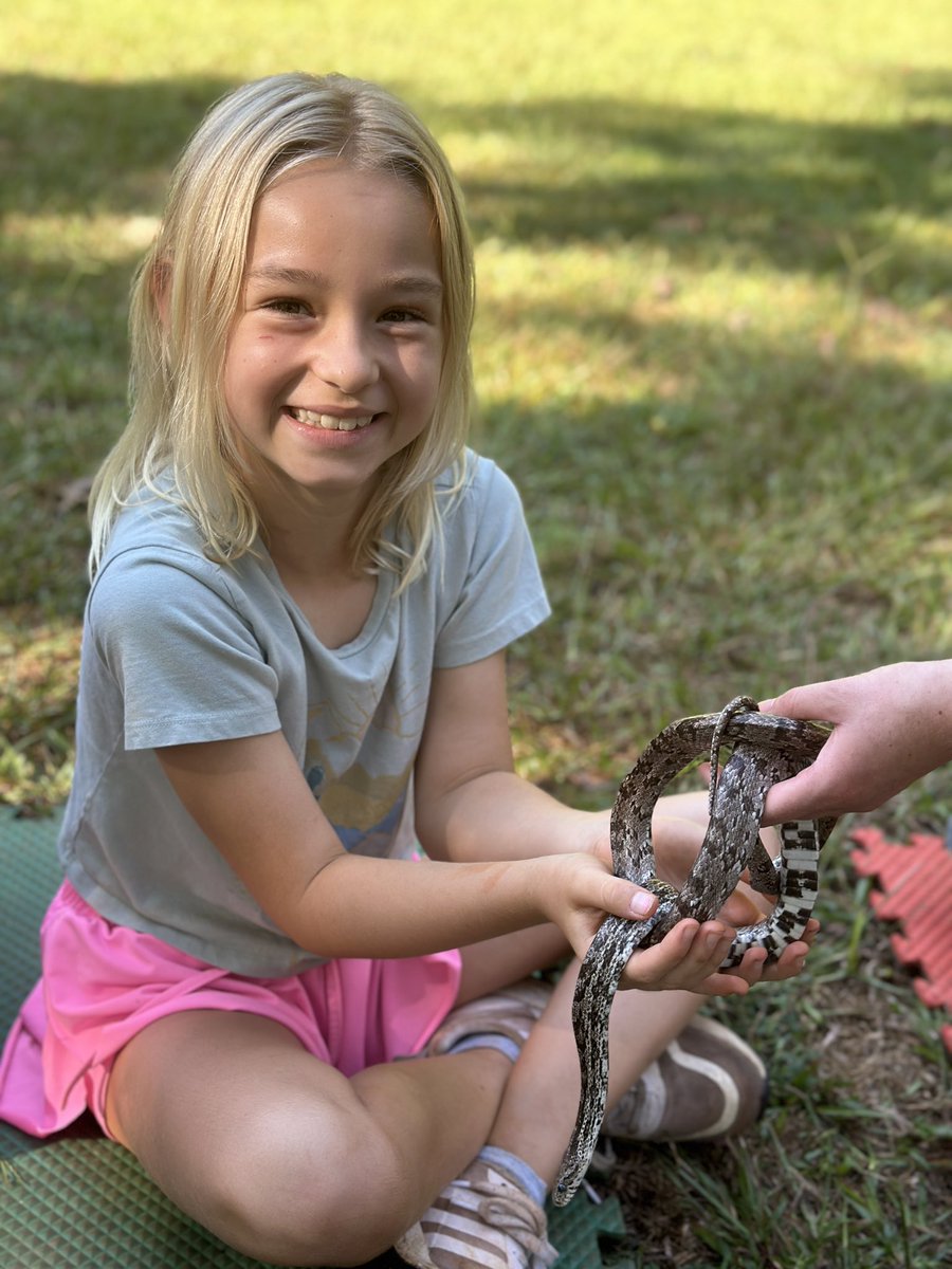 I have one deathly fear and phobia: snakes. 

I remain as terrified today as I was when I was 3yo. 

On a recent field trip, I was challenged to hold my fear, for the first time ever. 

I don’t care how much Reese enjoyed it…I’m never doing that again. Ever.