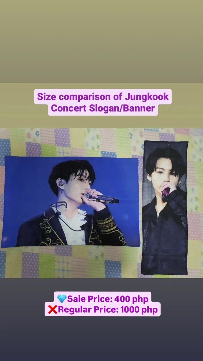 ParkJiminCart's tweet photo. WTS / LFB / BTS / PH 🇵🇭

❗️ONHAND SALE❗️ BTS Concert Slogan

💎 400 php each

✅️ RM, Jin, Jungkook The Knock, JK Prince,

▫️Material is Fabric
▫️Comment to avail, we have issues w/ DM not appearing

💳 GCash/BPI
🚚 Shopee Checkout 
#ParkJiminCartOnhand https://t.co/mJ8V5362Ii