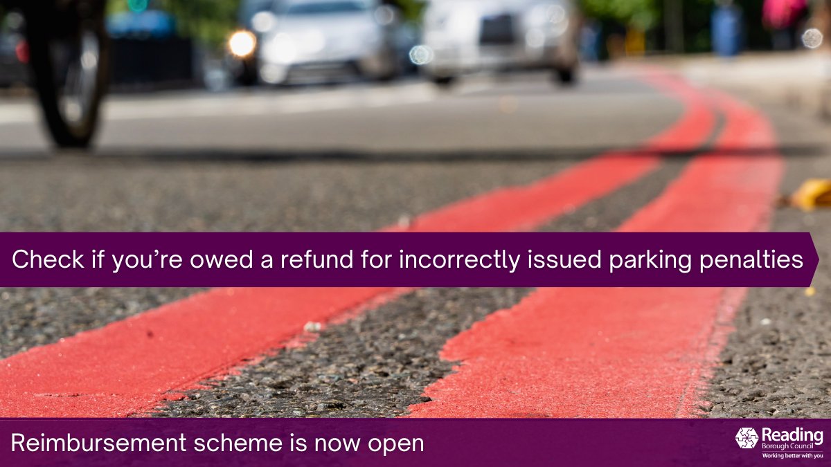 ReadingCouncil's tweet image. The website page to claim reimbursement if you incorrectly received and paid a fixed penalty charge notice (PCN) is now live ➡ reading.gov.uk/vehicles-roads…

The Council had discovered that the Traffic Regulation Orders (TRO) on sections of the East Reading Red Route and some parking…