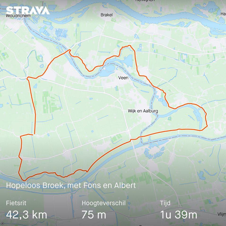 Bekijk mijn fietsrit op Strava.
strava.app.link/1Ez9rRJNJNb