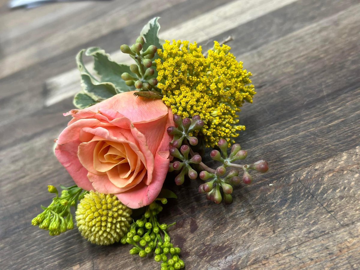 AudreyAsquith's tweet photo. Such pretty little flowers!
🧡💛💚
Loving the colour combination of this buttonhole.
#audreyasquithflorist #buttonhole #groom #wedding #ido #prettylittlething #itsthelittlethings #misspiggy #coral #craspedia #achillea #eucalyptus #welovewhatwedo #ordernow https://t.co/xOlk3GcwuO