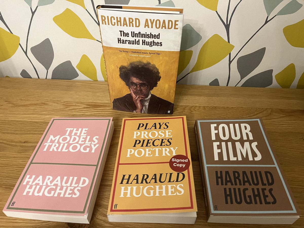 sandbergrlaw's tweet photo. Overjoyed to receive my copies of the works of the legendary Harauld Hughes signed by their forewordist @RichardAyoade as well as a dedicated signed copy of his new biography of the great man. Thanks to @WELBooks for posting and packaging them so well.
#SupportLocalBookshops https://t.co/MBuJ5mwFI5