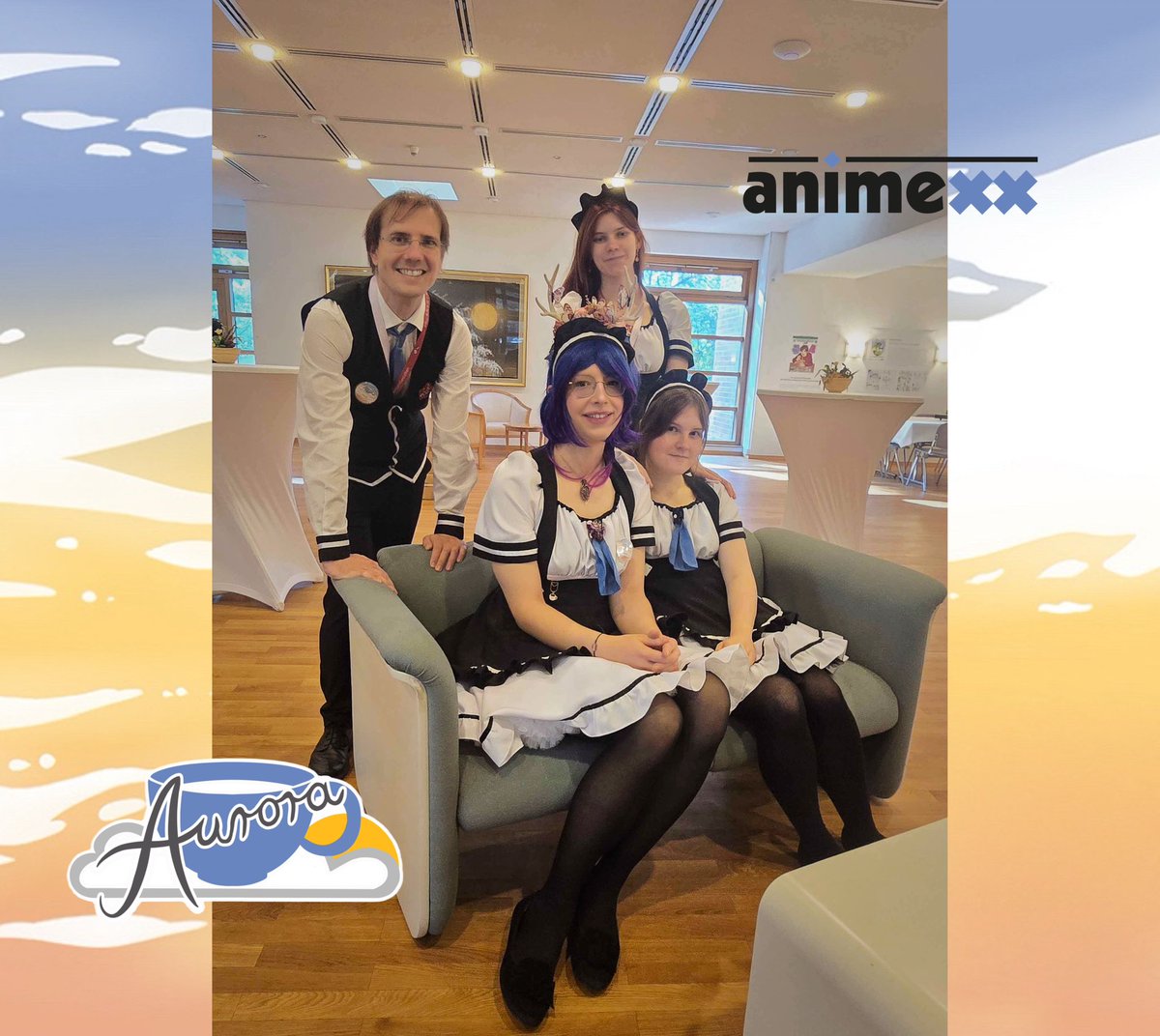 maidcafe_Aurora's tweet photo. Leztes Wochenende waren einige Maids und Butler zu Besuch auf den Partnerschaftstagen des VDJG in dem unser Verein, der Animexx, auch Mitglied ist. ☀️

Es freut und ehrt uns sehr, dass wir einen kleinen Teil zum japanischen und deutschen Austausch beitragen konnten🥰 https://t.co/FHVhq38NZJ