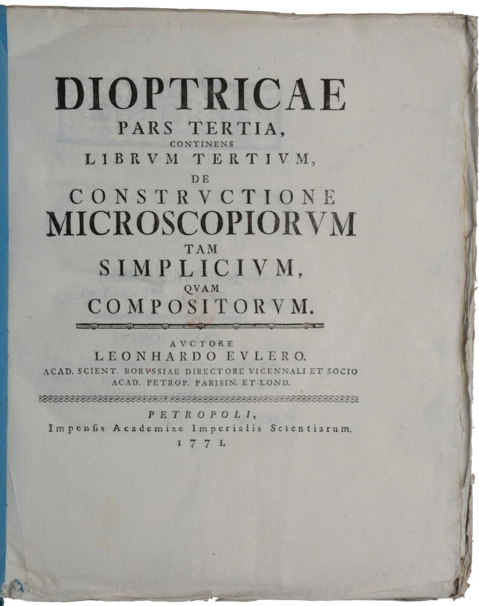 ituoptica's tweet photo. Leonhard Euler matematik alanındaki üstün başarılarıyla tanınmasına rağmen, optik ve astronomi alanında da dikkate değer katkılarda bulunmuştur. ++ https://t.co/CPM2uNL76R