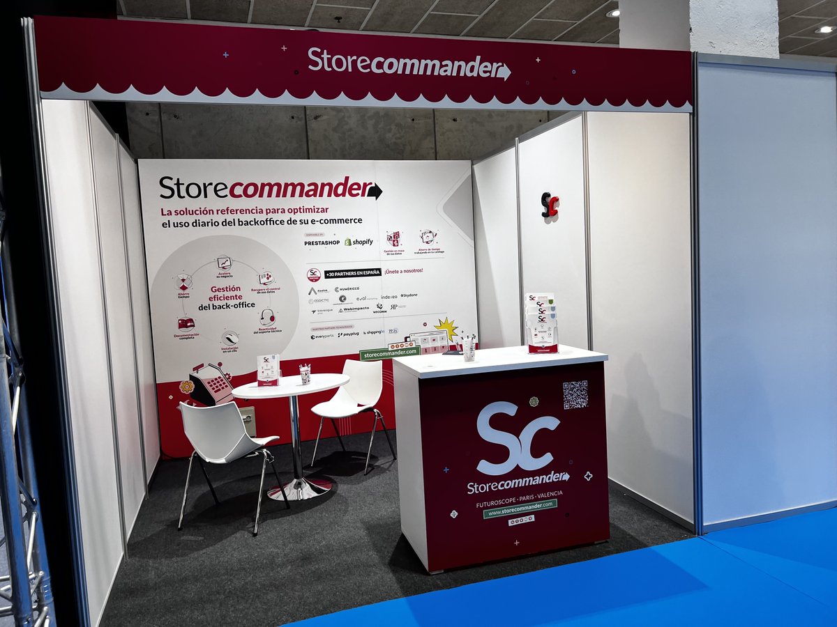 StoreCom_ES's tweet photo. [#event]
🎊 ¡Ya estamos en eShow Madrid 2024! 🎉 
Nuestro stand está lleno de energía y soluciones para tu tienda online. 
Ven a vernos y descubre todo lo que Store Commander puede hacer por ti. ¡No te lo pierdas! 💡 
🟦Stand L02
#eShowMadrid #StoreCommander https://t.co/GdZHMPTXa7