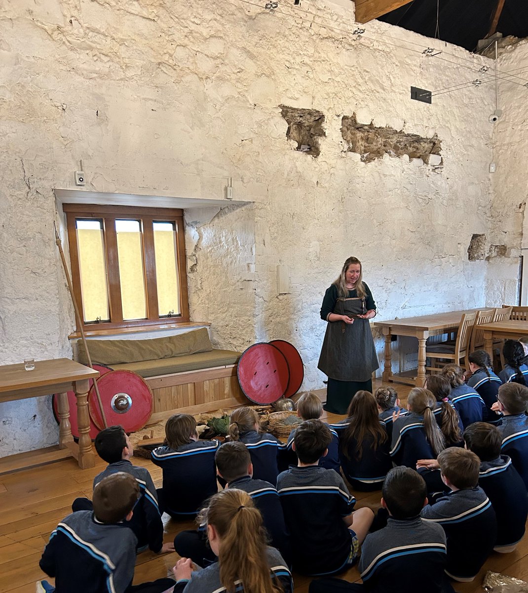 nmdmuseums's tweet photo. The P6 and P7 pupils of St Pauls Primary School Cabra enjoying today’s Viking workshop with Steph @TSlivinghistory at Newry &amp; Mourne Museum #newryandmourne #vikings #mylocalmuseum https://t.co/M59eajBMM3