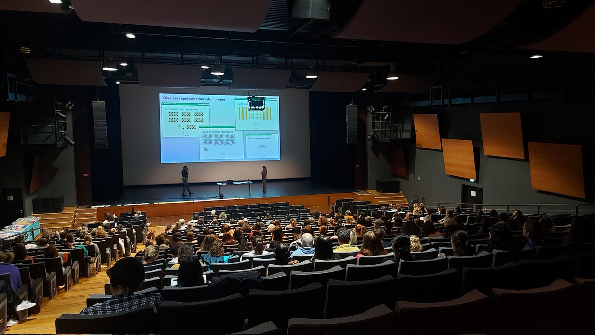 HatierRegionSud's tweet photo. Conférence de @NegrelLion  et @JRiviere13 autour des #rituels et l'#enseignement #explicite des #mathématiques au C2  au théâtre Molière de Marignane pour les PE des circos de Vitrolles,Marignane et Châteauneuf les Martigues.Que d'échanges avec les PE,CPC et IEN!
@EditionsHatier https://t.co/oCh6gzJyj6