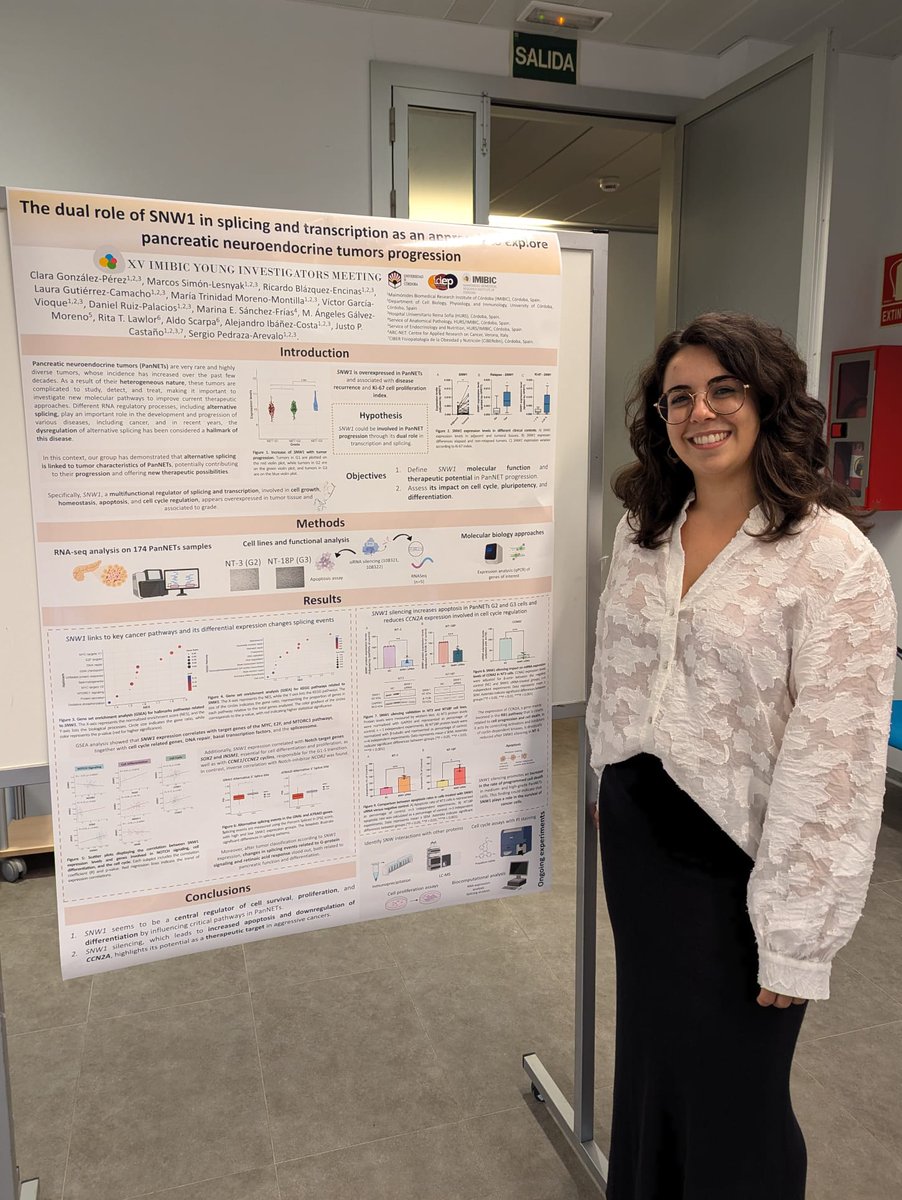 MariTrini_97's tweet photo. I feel immensely honoured for this award. Thanks to the scientific committee, the external reviewers and all the organisers of the 15th IMIBIC Young Investigators Meeting at @IMIBIC. Congratulations to all the awarded and also to my group @HYCLab and thanks for the support. https://t.co/LLhjt8apIL