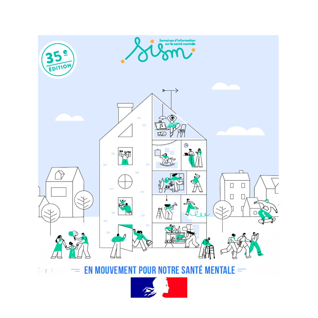 #SantéMentale | La 35e édition, les #SISM2024 a pour thématique « En mouvement pour notre santé mentale ».
#LeSaviezVous ? Selon l’OMS, « l’activité physique est bonne pour le cœur,   le corps et l’esprit (…). Elle peut améliorer la réflexion, l’apprentissage   et le bien-être