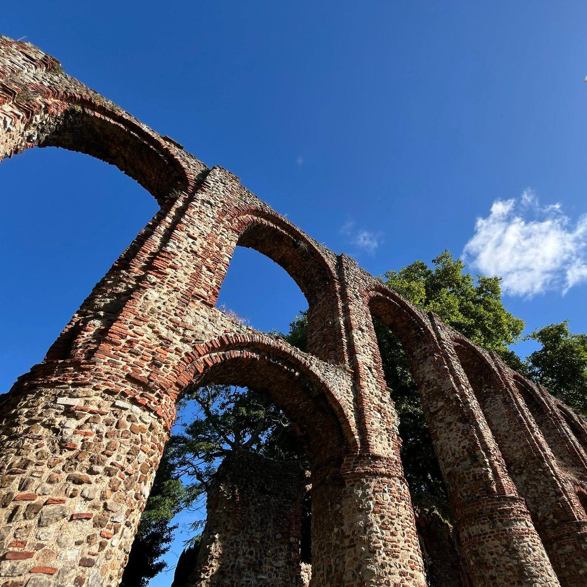 VisitColchester's tweet photo. We❤️St Botolph's Priory in the Autumn light☀️🍂 With it's beautiful arches and towering height, you can only imagine how impactful this site would have been in the 11th Century✨
#StBotolphs is an @EnglishHeritage site in #Colchester #Essex and free to visit! https://t.co/8zQGCZeQOW