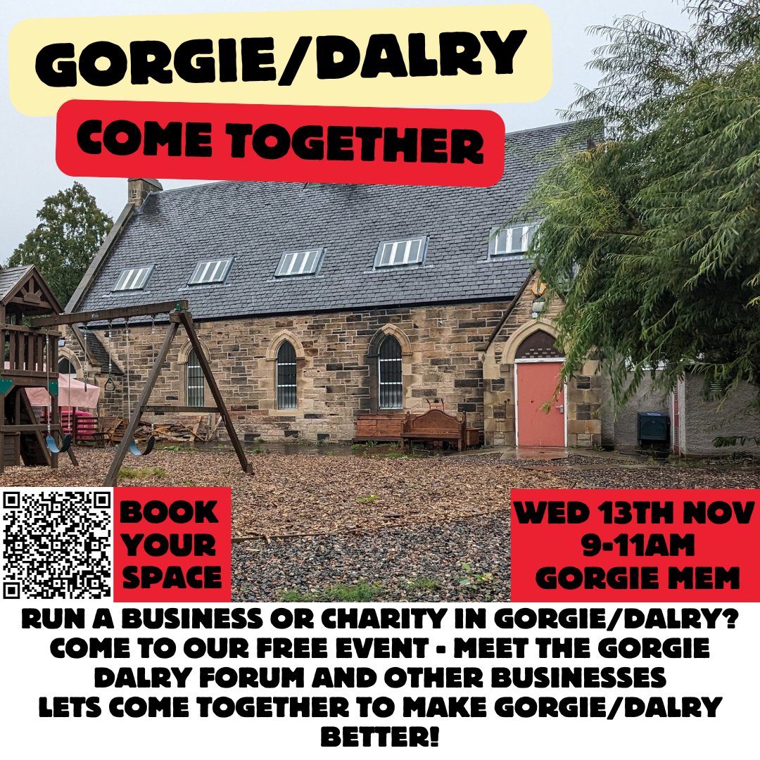 Calling all Gorgie/Dalry businesses and charities! Come to our free event on the 13th of Nov at Gorgie Mem to find out more about what support is available for families and folk in the local area.

Pass this to anyone you know who'd be interested

Sign up: dadsrock.beaconforms.com/form/e5ccecc1