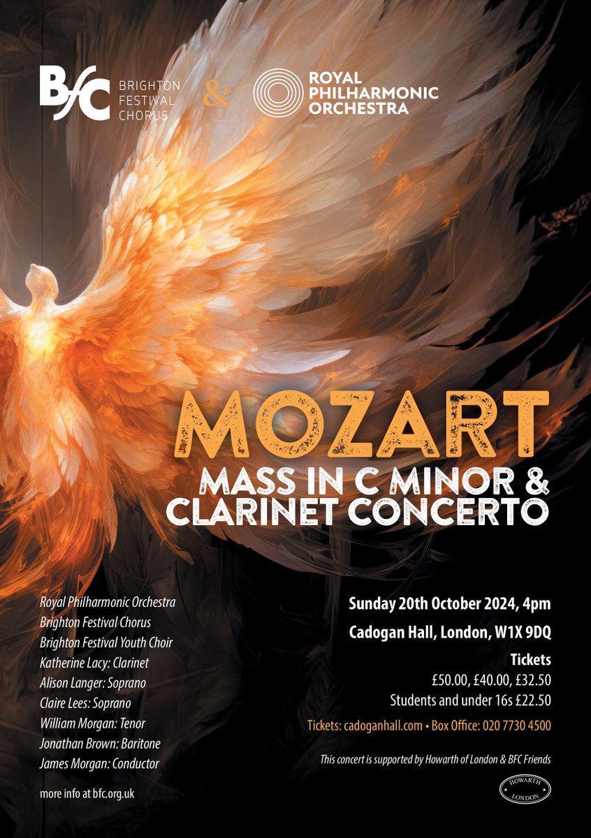 BFChorus's tweet photo. Why not come along and join us this Sunday afternoon 4pm at Cadogan Hall for a gorgeous autumn all-Mozart concert?
Some final tickets still available at https://t.co/A24aErSjyX
We hope to see you there!
@royalphilorch @cadoganhall @morganpochin @sopranoclaire @AliLanger @AtholeStill 

Edit
Boost post
📷
11All reactions: