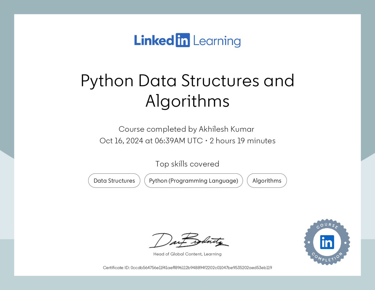 AkilesshKummar's tweet image. Python Data Structures and Algorithms
#python #pythonprogramming #pythonfunction #pythondeveloper #pythonforbeginners #flaskframework #django #PythonSets #pythonfrozensets #datastructures #pythondatastructure #algorithm