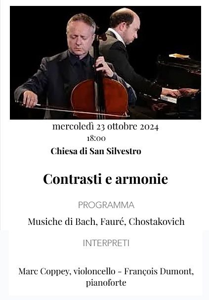 ðð¥ðð¡ð̧ð¢ððŠ ððšð ð¢ð¡ð§ (@fdumontpiano) on Twitter photo ð®ð¹ TrÚs heureux de revenir en Italie, la semaine prochaine, pour un récital #Bach #Fauré #Chostakovich avec <a href="/MarcCoppey/">Marc Coppey</a> !
ð ð©ðð§ðð¥ðð¢ ðð¡ ð ðšðŠððð | ð ð²ð¿ð°ð¿ð²ð±ð¶ ð®ð¯ ðŒð°ððŒð¯ð¿ð² â¡ associazioneclementi.org/courses-2 ð®ð¹ TrÚs heureux de revenir en Italie, la semaine prochaine, pour un récital #Bach #Fauré #Chostakovich avec <a href="/MarcCoppey/">Marc Coppey</a> !
ð ð©ðð§ðð¥ðð¢ ðð¡ ð ðšðŠððð | ð ð²ð¿ð°ð¿ð²ð±ð¶ ð®ð¯ ðŒð°ððŒð¯ð¿ð² â¡ associazioneclementi.org/courses-2