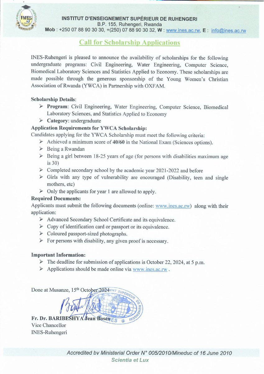 Scholarships in Civil & Water Engineering, Computer Science, Biomedical