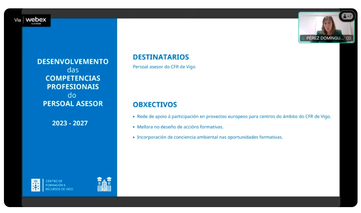 CAFIgalicia's tweet photo. Leticia Pérez do @CFRdeVigo comparte os seus obxectivos #ErasmusPlus como o de crear unha rede de apoio á participación dos centros educativos en proxectos europeos no seu ámbito.
Cc/ @sepiegob #ErasmusDays #ErasmusDaysGalicia #RedeDeFormacion https://t.co/x3B9js2YZ4