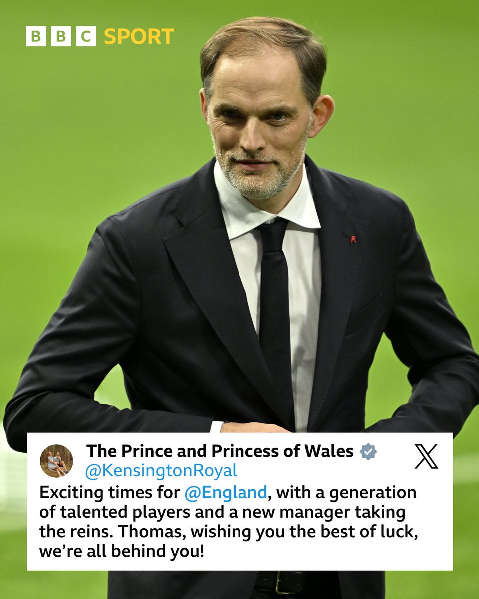 BBCSport's tweet image. Thomas Tuchel has the royal seal of approval ✔️

#BBCFootball