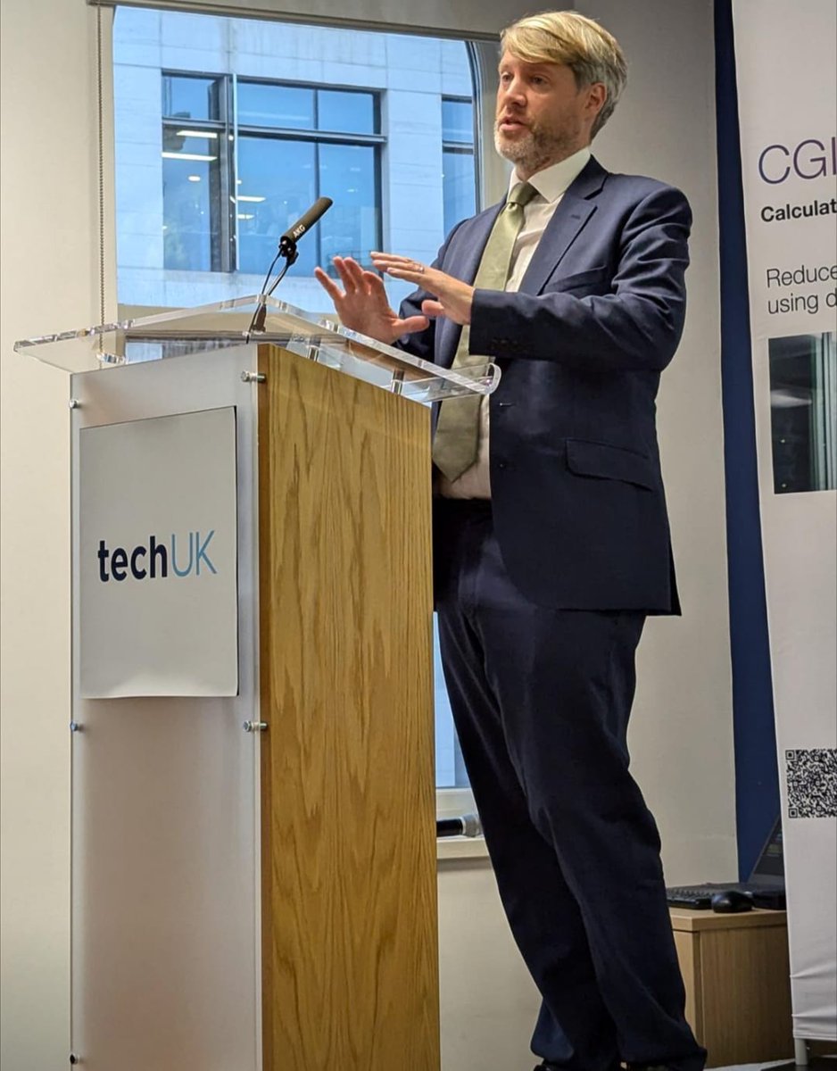 CSkidmoreUK's tweet photo. Great to give the opening keynote speech at @techUK #TechClimateAction conference today- focusing on how the UK can further demonstrate climate leadership ahead of #COP29 and succeed in its mission to deliver the energy transition https://t.co/vTc9nqcDbl