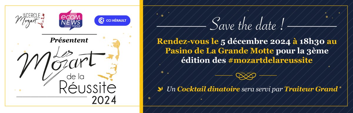 ECOMNEWS (@ecom_news) on Twitter photo 🎻 #Montpellier : Le <a href="/cercle_mozart/">Cercle Mozart</a> <a href="/JeanMarcMAILLOT/">Jean-Marc MAILLOT</a> annonce la grande soirée des Mozart de la Réussite qui aura lieu le 5 décembre au <a href="/PasinoLGM/">Pasino LaGrandeMotte</a> organisée avec la <a href="/CCIHerault/">CCI Herault</a> et <a href="/ecom_news/">ECOMNEWS</a>. Comment y participer ? ecomnews.fr/news/interview… 🎻 #Montpellier : Le <a href="/cercle_mozart/">Cercle Mozart</a> <a href="/JeanMarcMAILLOT/">Jean-Marc MAILLOT</a> annonce la grande soirée des Mozart de la Réussite qui aura lieu le 5 décembre au <a href="/PasinoLGM/">Pasino LaGrandeMotte</a> organisée avec la <a href="/CCIHerault/">CCI Herault</a> et <a href="/ecom_news/">ECOMNEWS</a>. Comment y participer ? ecomnews.fr/news/interview…
