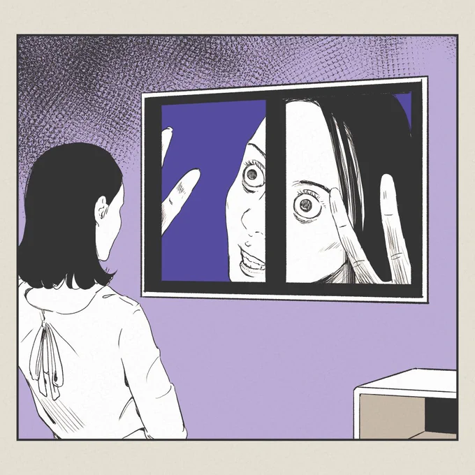 4コマ漫画「窓の外」 #4コマ漫画 