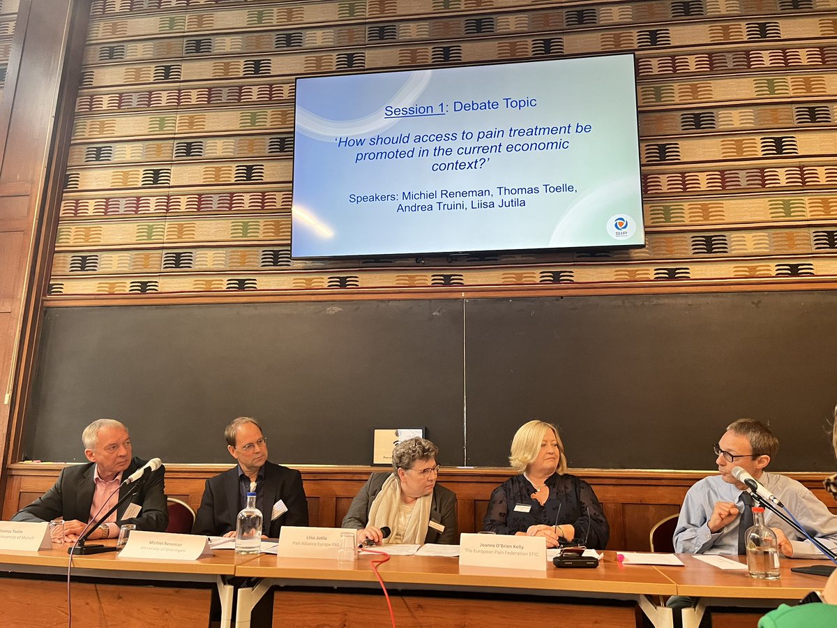 Societal Impact Pain (SIP) Platform (@sip_painpolicy) on Twitter photo Time to debate: “How should access to pain treatment be promoted in the current economic context?” #EUPainAwarenessDay #HealthPolicy #EUHealth #PainManagement #PainTreatment <a href="/pain_europe/">Pain Alliance Europe</a> <a href="/joanneOBKelly/">Joanne O’Brien (Kelly)</a> <a href="/RenemanMichiel/">Michiel Reneman</a> <a href="/LiisaJutila/">Liisa Jutila</a> Time to debate: “How should access to pain treatment be promoted in the current economic context?” #EUPainAwarenessDay #HealthPolicy #EUHealth #PainManagement #PainTreatment <a href="/pain_europe/">Pain Alliance Europe</a> <a href="/joanneOBKelly/">Joanne O’Brien (Kelly)</a> <a href="/RenemanMichiel/">Michiel Reneman</a> <a href="/LiisaJutila/">Liisa Jutila</a>