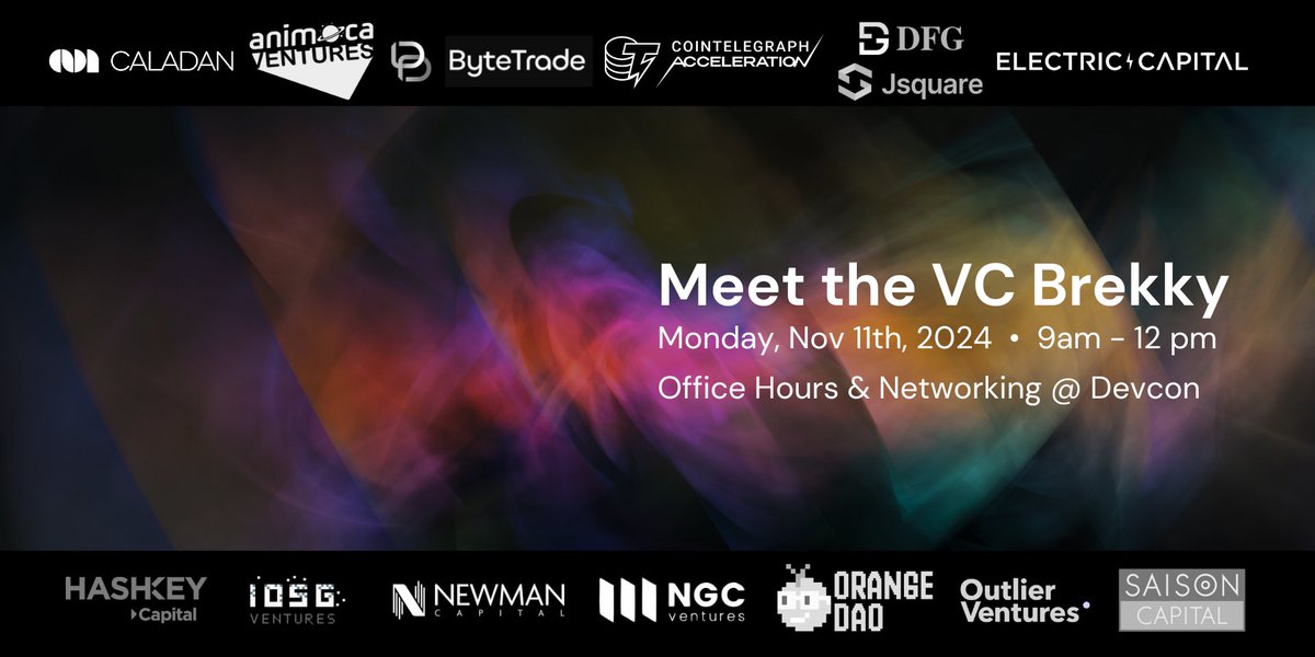 Don't miss out on the biggest founder-VC side event around <a href="/EFDevcon/">Devconnect ARG - the first Ethereum World’s Fair</a> on 11th November morning - 

Over 100 investors from various renowned VCs and family offices will be there, all on the lookout for the next breakthrough Web3 startup.

Will you be their next investment?