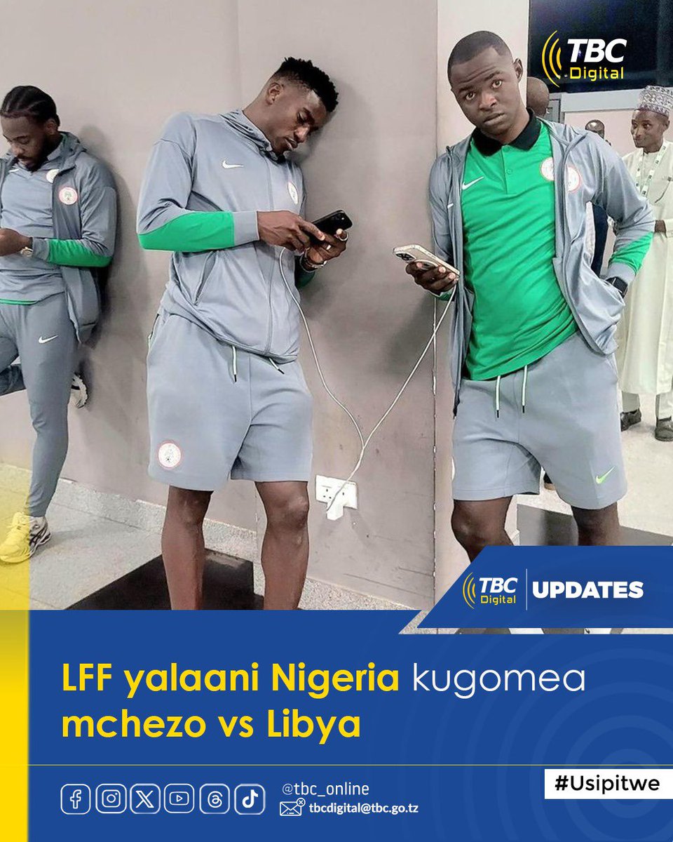 TBConlineTZ's tweet photo. Shirikisho la Soka la Libya (LFF) limekosoa kitendo cha Nigeria kugomea mchezo dhidi ya timu ya soka ya Taifa hilo katika kuwania kufuzu AFCON 2025 uliopangwa kuchezwa Jijini Benghazi jana Oktoba 15, 2024
#tbconline #TBCUpdate #tbcdigital https://t.co/sl2aOhmMgm