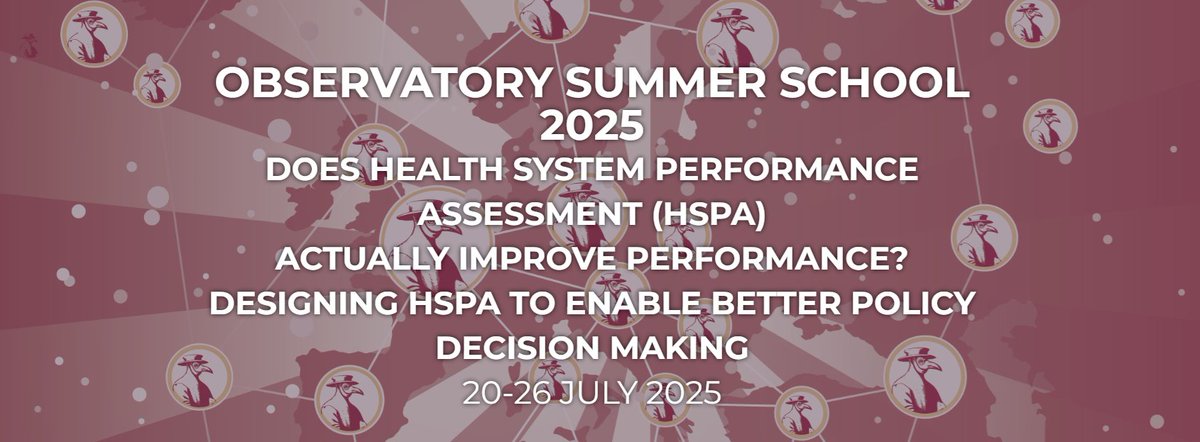 European Observatory on Health Systems & Policies (@obshealth) on Twitter photo 🔔 Health System Performance Assessment (#HSPA) will be front & centre at #OBSsummerschool in 2025📌
📅20-26 July 2025, Venice 🇮🇹 with <a href="/RegioneVeneto/">Regione del Veneto</a> <a href="/EU_Commission/">European Commission</a> <a href="/WHO_Europe/">WHO/Europe</a>
Find out more info⬇️
theobservatorysummerschool.org
🔎Discover our #HSPA portfolio eurohealthobservatory.who.int/themes/observa… 🔔 Health System Performance Assessment (#HSPA) will be front & centre at #OBSsummerschool in 2025📌
📅20-26 July 2025, Venice 🇮🇹 with <a href="/RegioneVeneto/">Regione del Veneto</a> <a href="/EU_Commission/">European Commission</a> <a href="/WHO_Europe/">WHO/Europe</a>
Find out more info⬇️
theobservatorysummerschool.org
🔎Discover our #HSPA portfolio eurohealthobservatory.who.int/themes/observa…