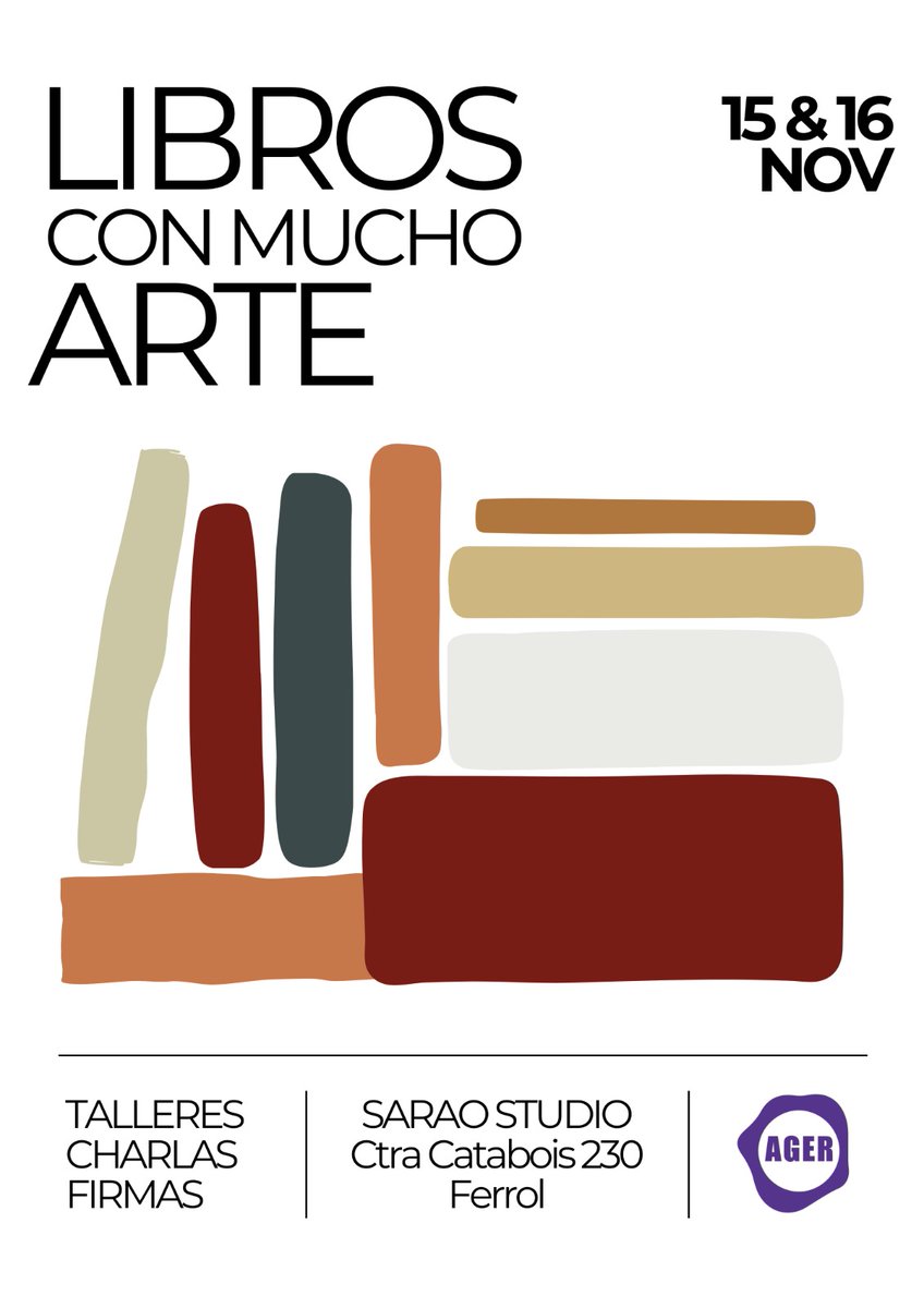 Durante o mes de novembro terá lugar un evento literario moi especial nun espazo único como é o Sarao Studio de Ferrol.

 Anunciaremos a programación completa nos vindeiros días👇🏻